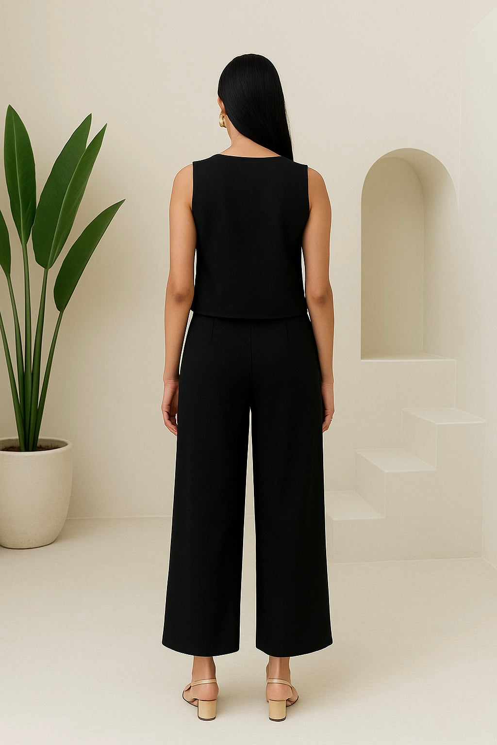 Solid Black Pure Cotton Co-ord Set