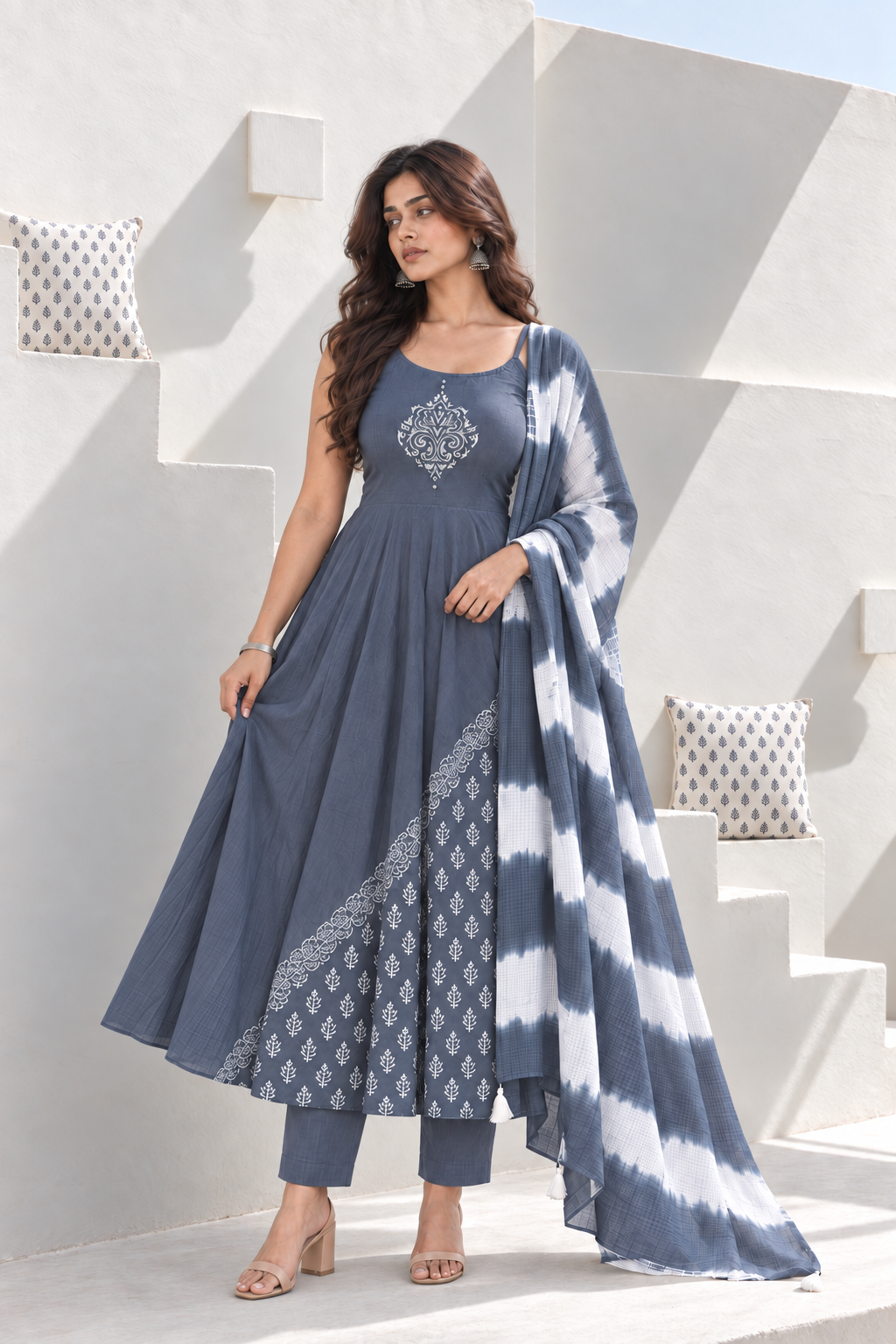 Megh Rani Anarkali with Pant & Dupatta