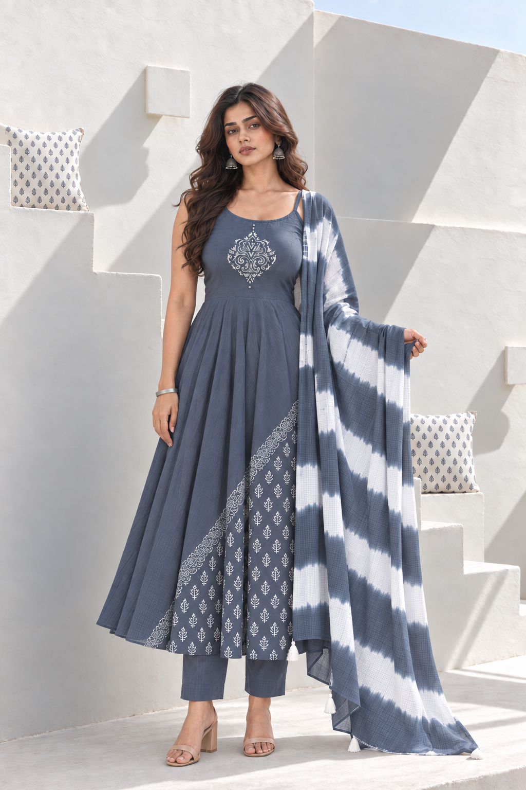 Megh Rani Anarkali with Pant & Dupatta