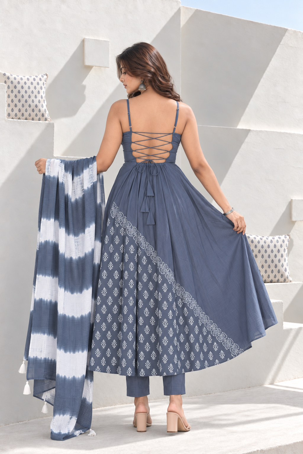 Megh Rani Anarkali with Pant & Dupatta