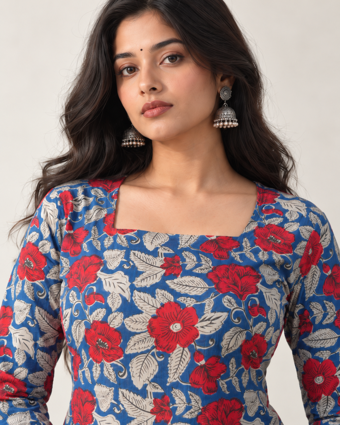Madhuban Square Neck Top with Pull to Fit Doris