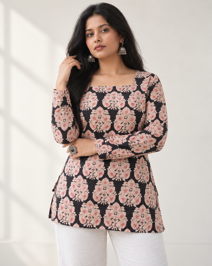 Noor Square Neck Top with Pull to Fit Doris