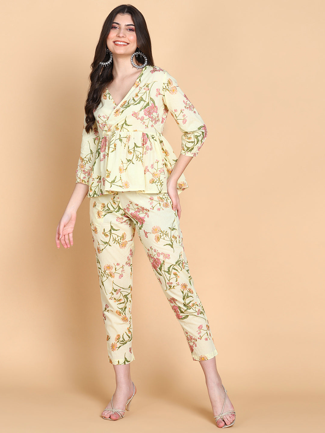 Yellow Floral Co-ord Set.