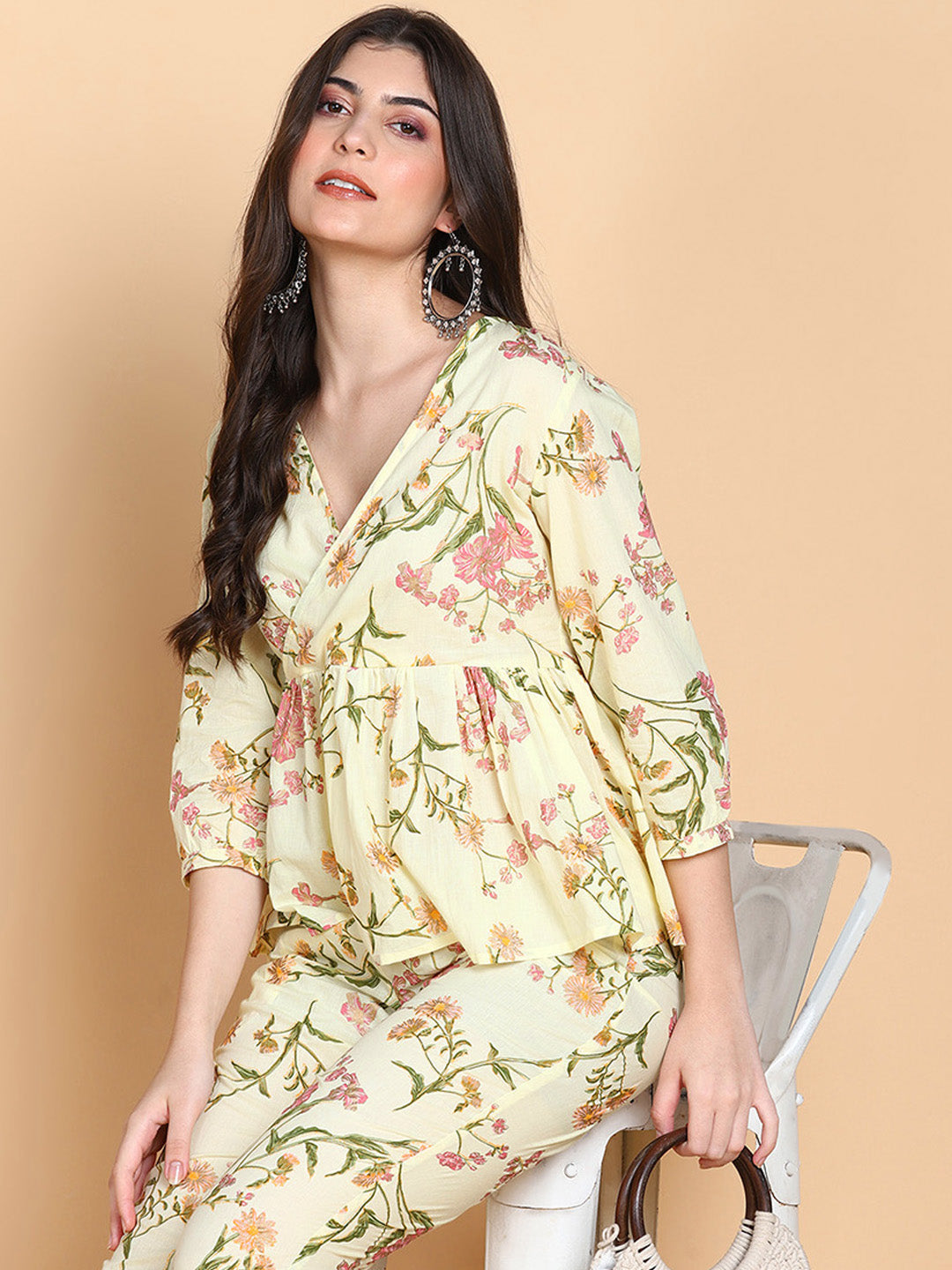 Yellow Floral Co-ord Set.