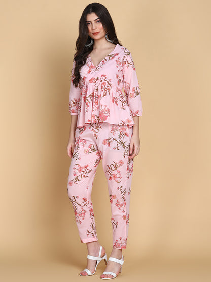 Pink Floral Co-ord Set.