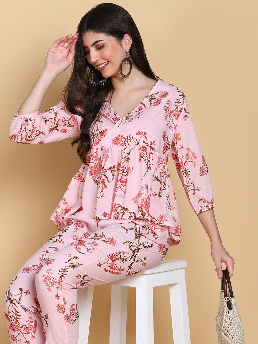 Pink Floral Co-ord Set.