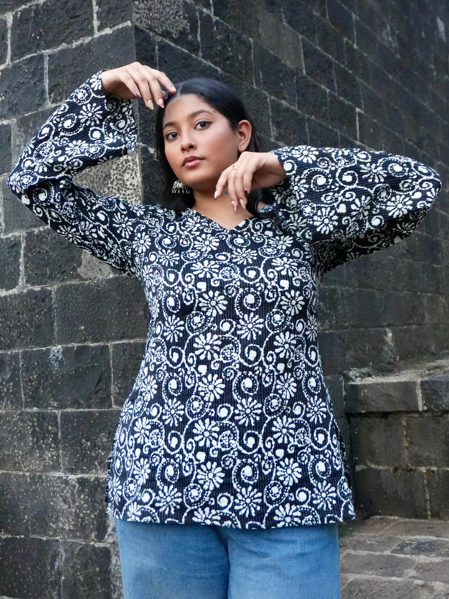 Surmai Bell Sleeve Kurti