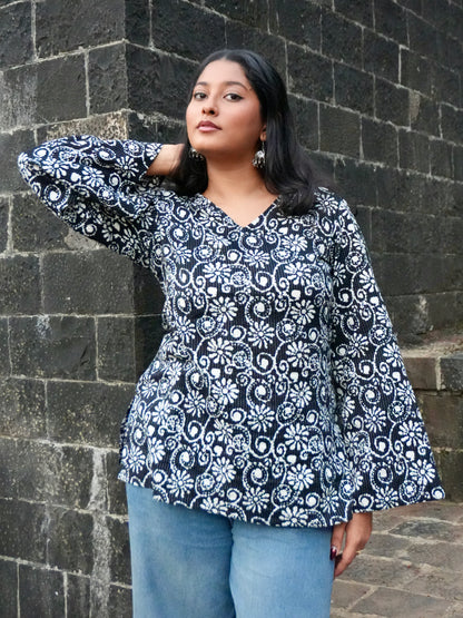 Surmai Bell Sleeve Kurti