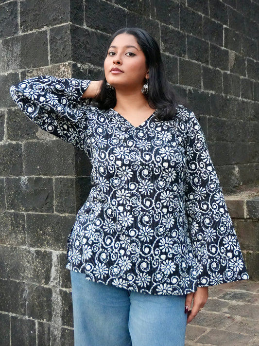 Surmai Bell Sleeve Kurti