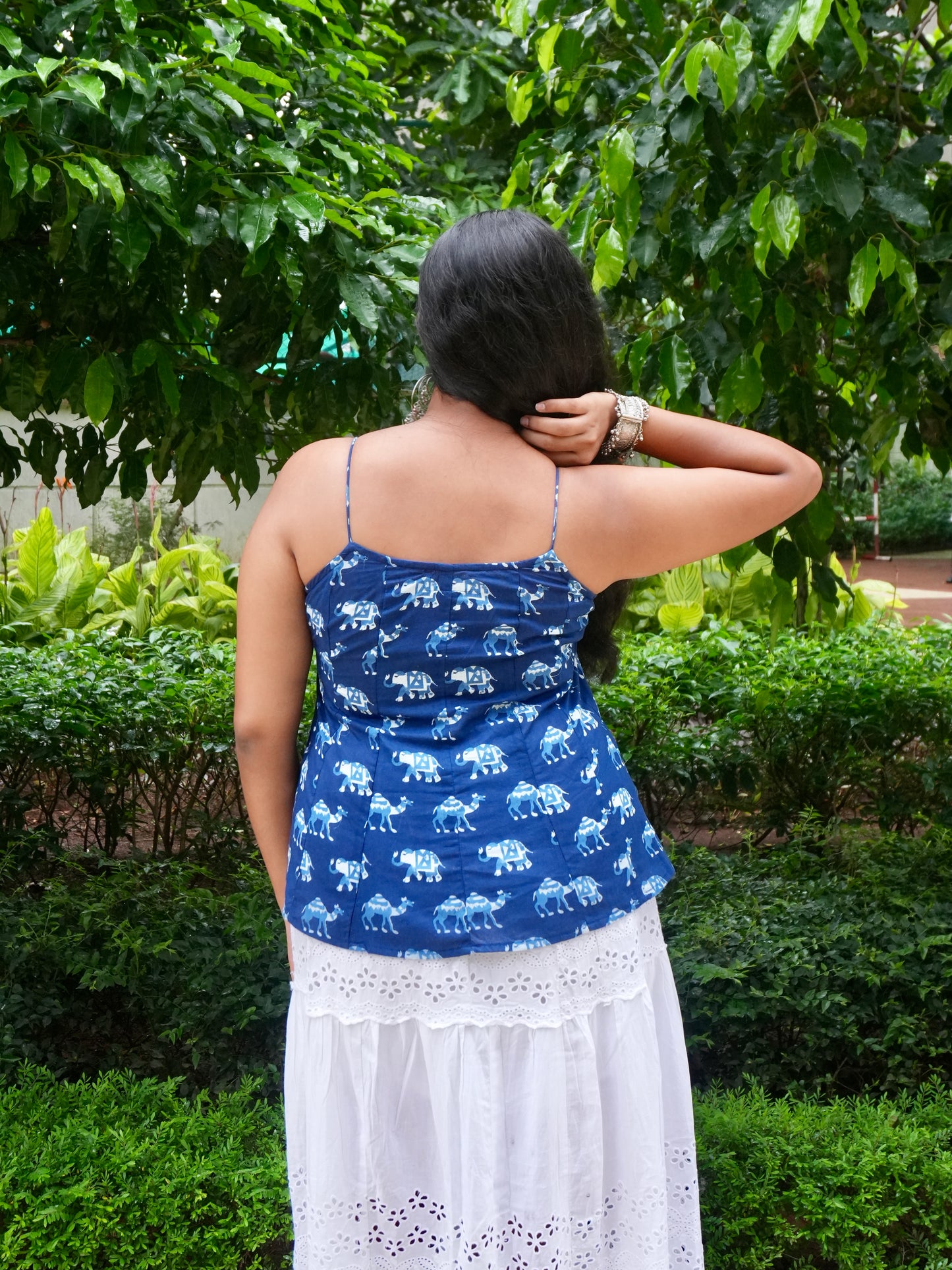 Raahi Indigo Noodle Strap Top