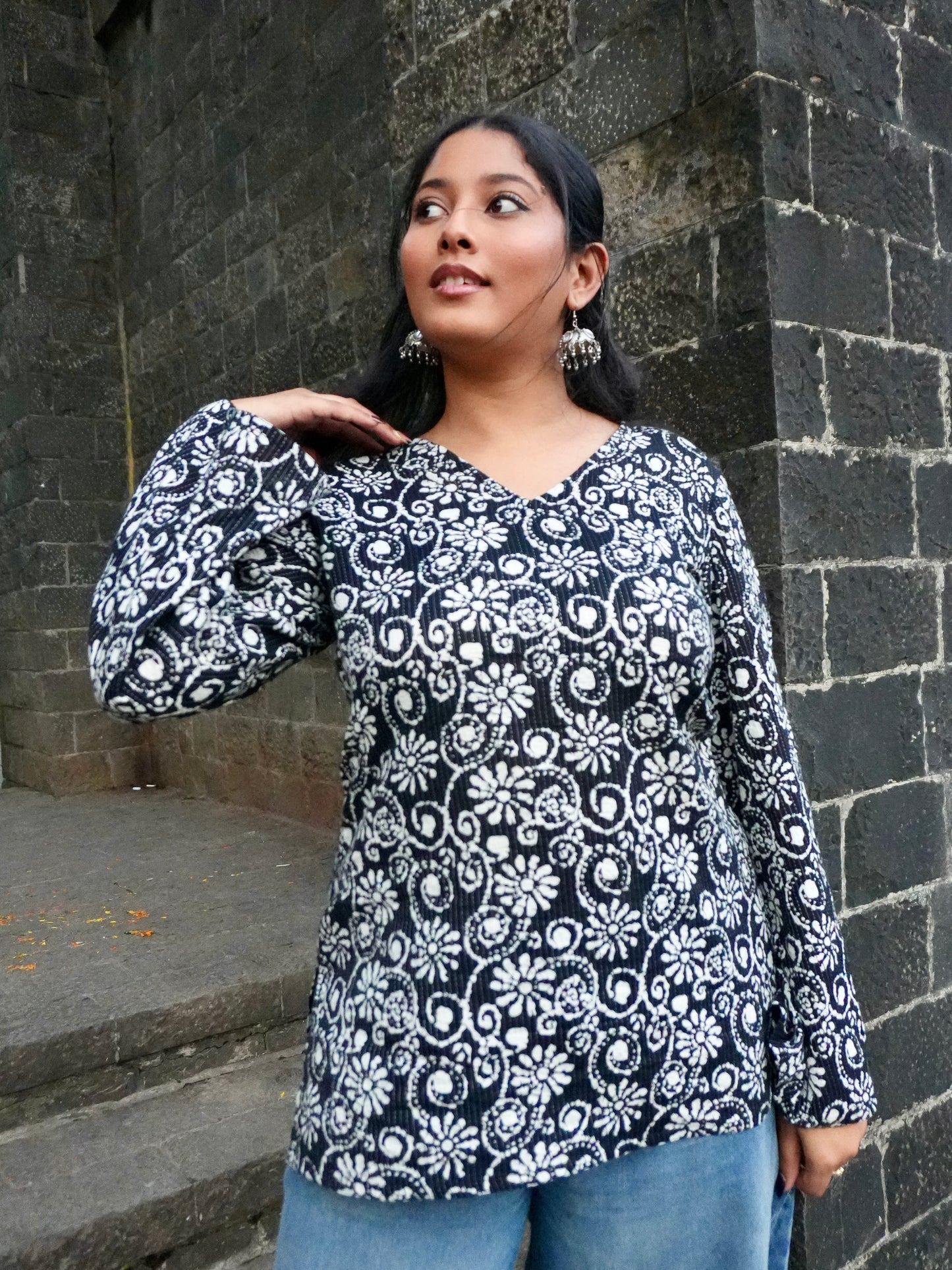 Surmai Bell Sleeve Kurti