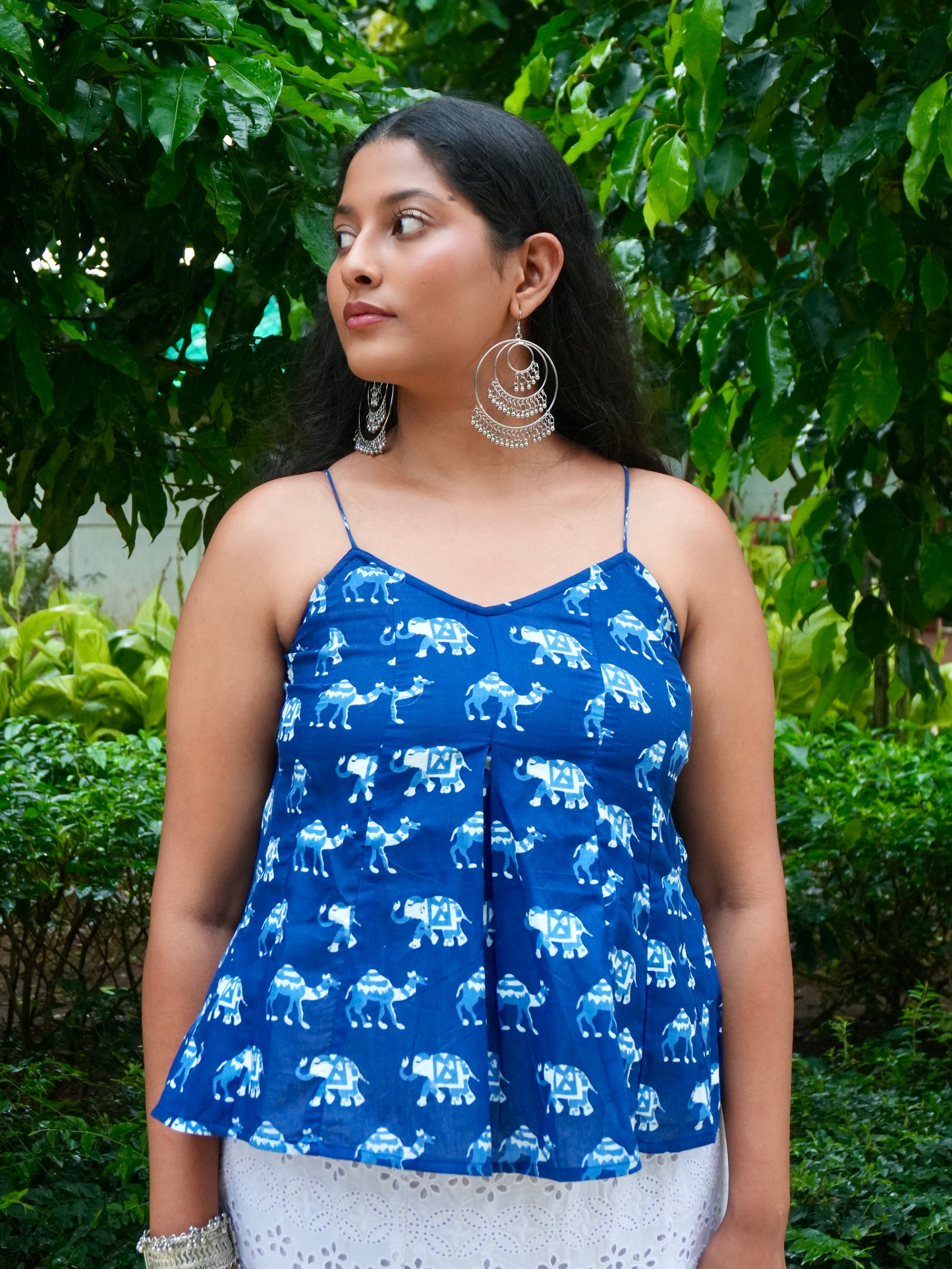 Raahi Indigo Noodle Strap Top