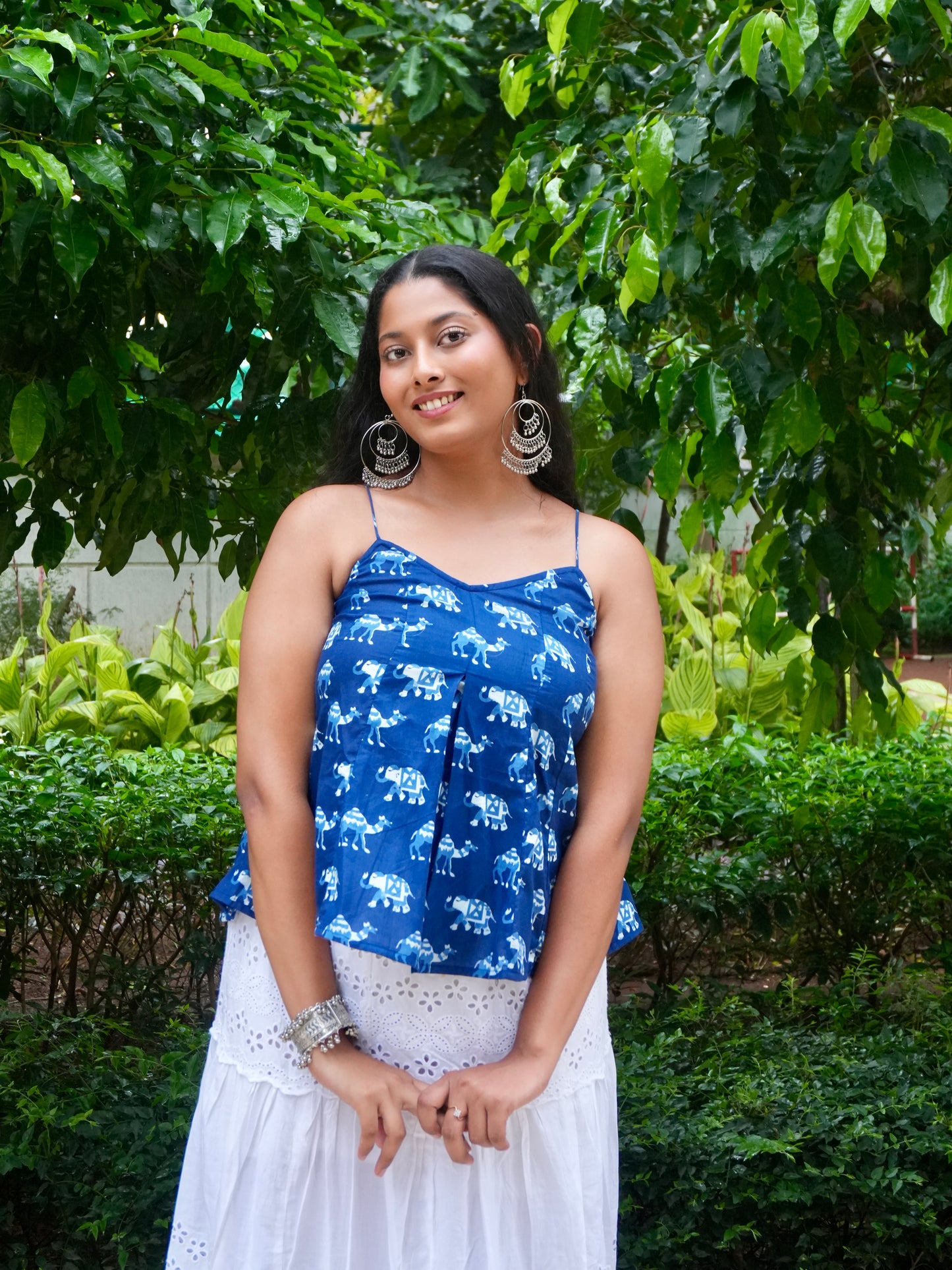 Raahi Indigo Noodle Strap Top