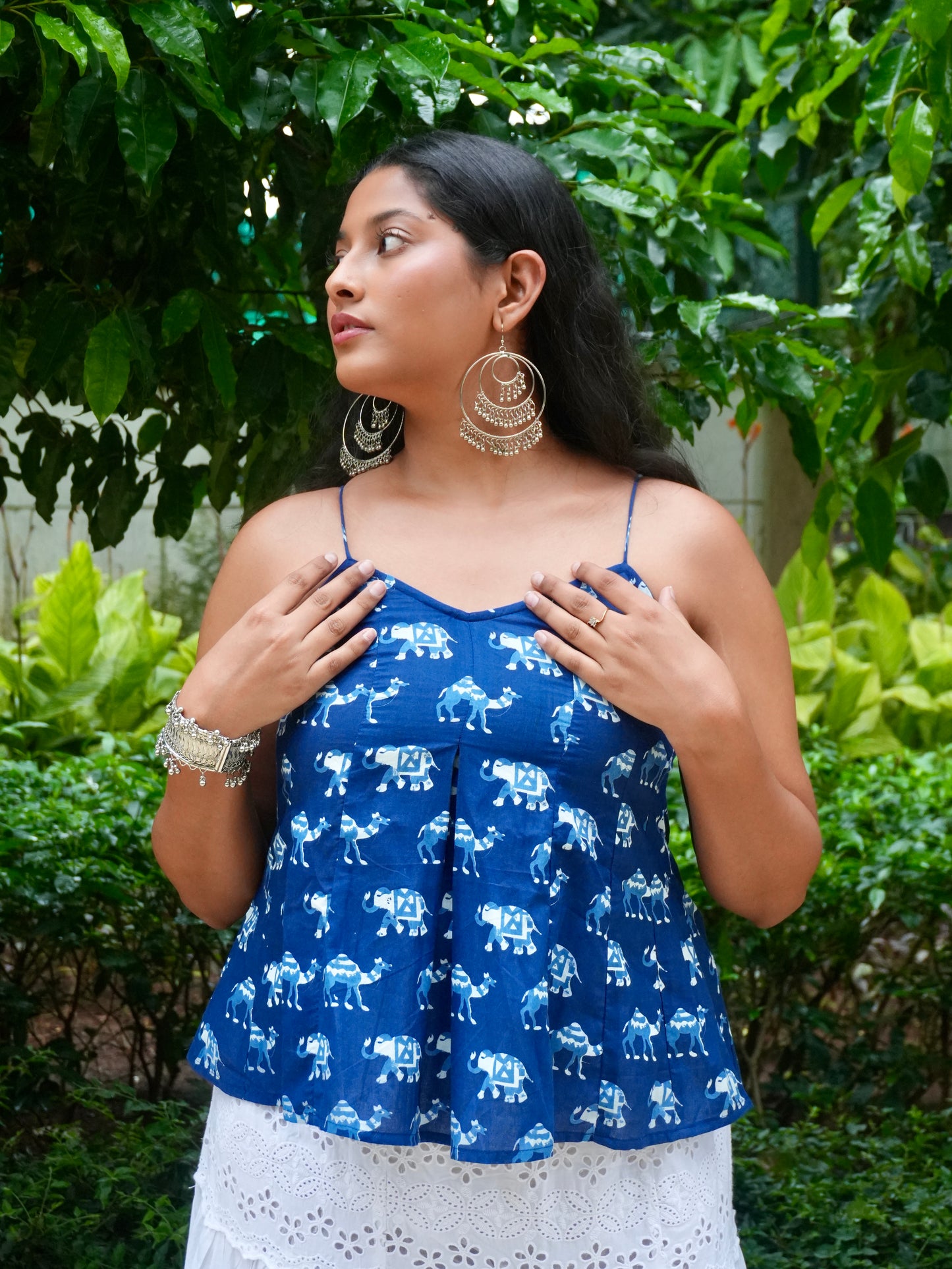 Raahi Indigo Noodle Strap Top