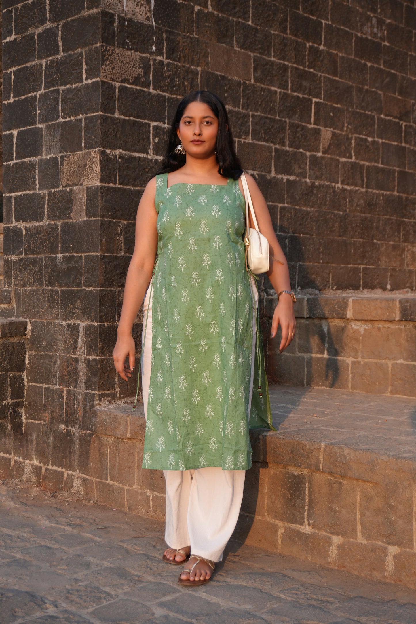 Neem Waist Cut  Single Kurti