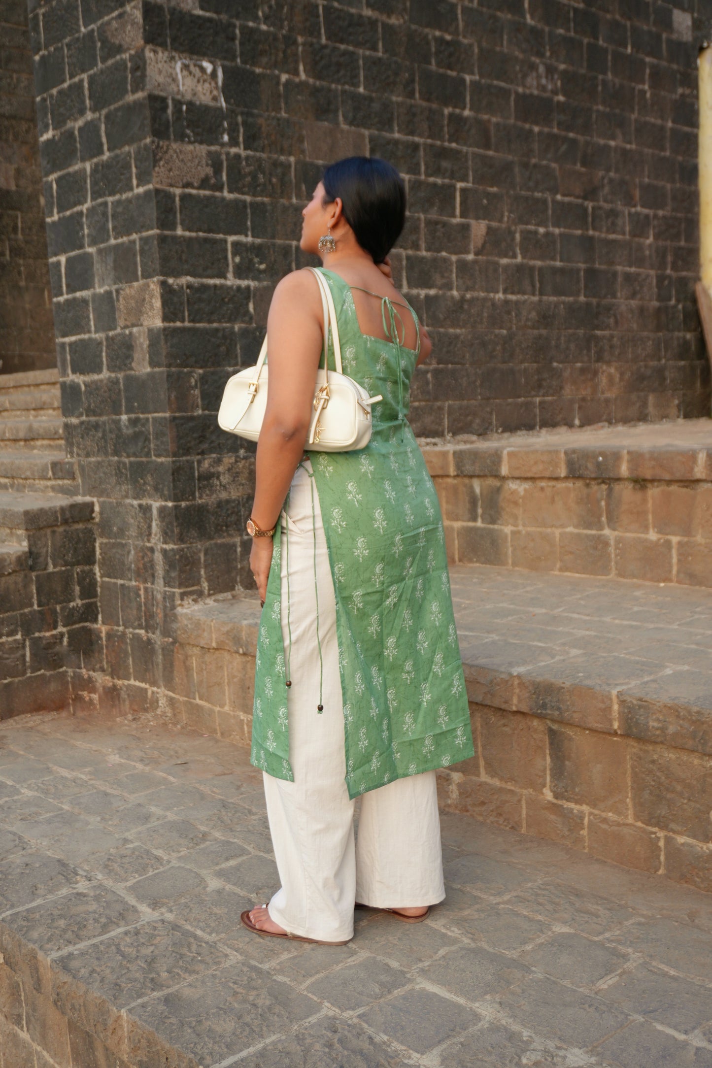 Neem Waist Cut  Single Kurti