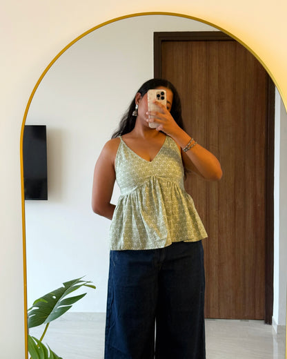 Kairi V-Neck Peplum Top