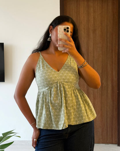Kairi V-Neck Peplum Top