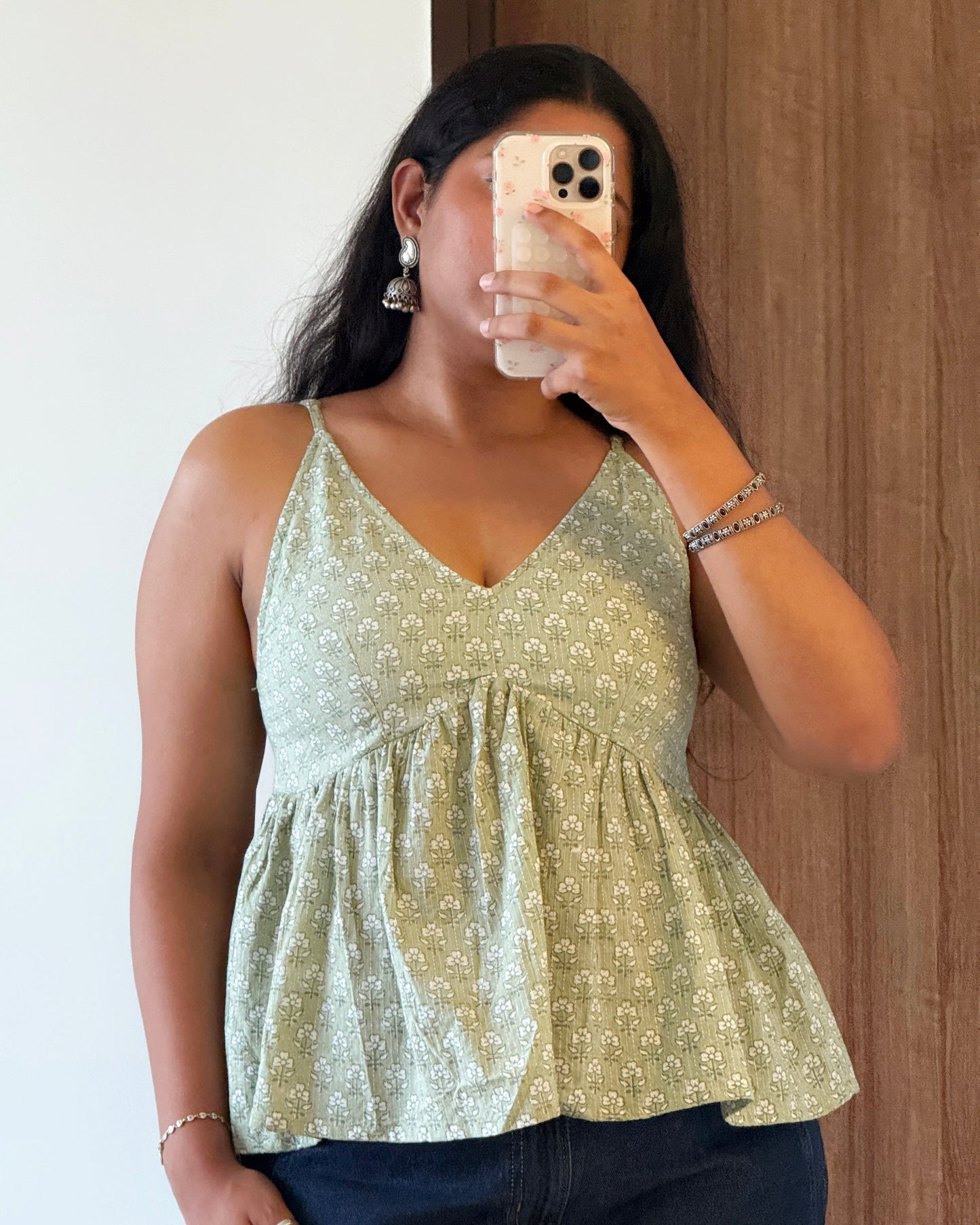 Kairi V-Neck Peplum Top