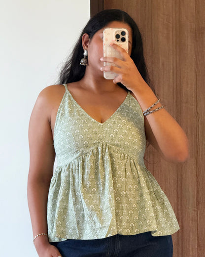 Kairi V-Neck Peplum Top