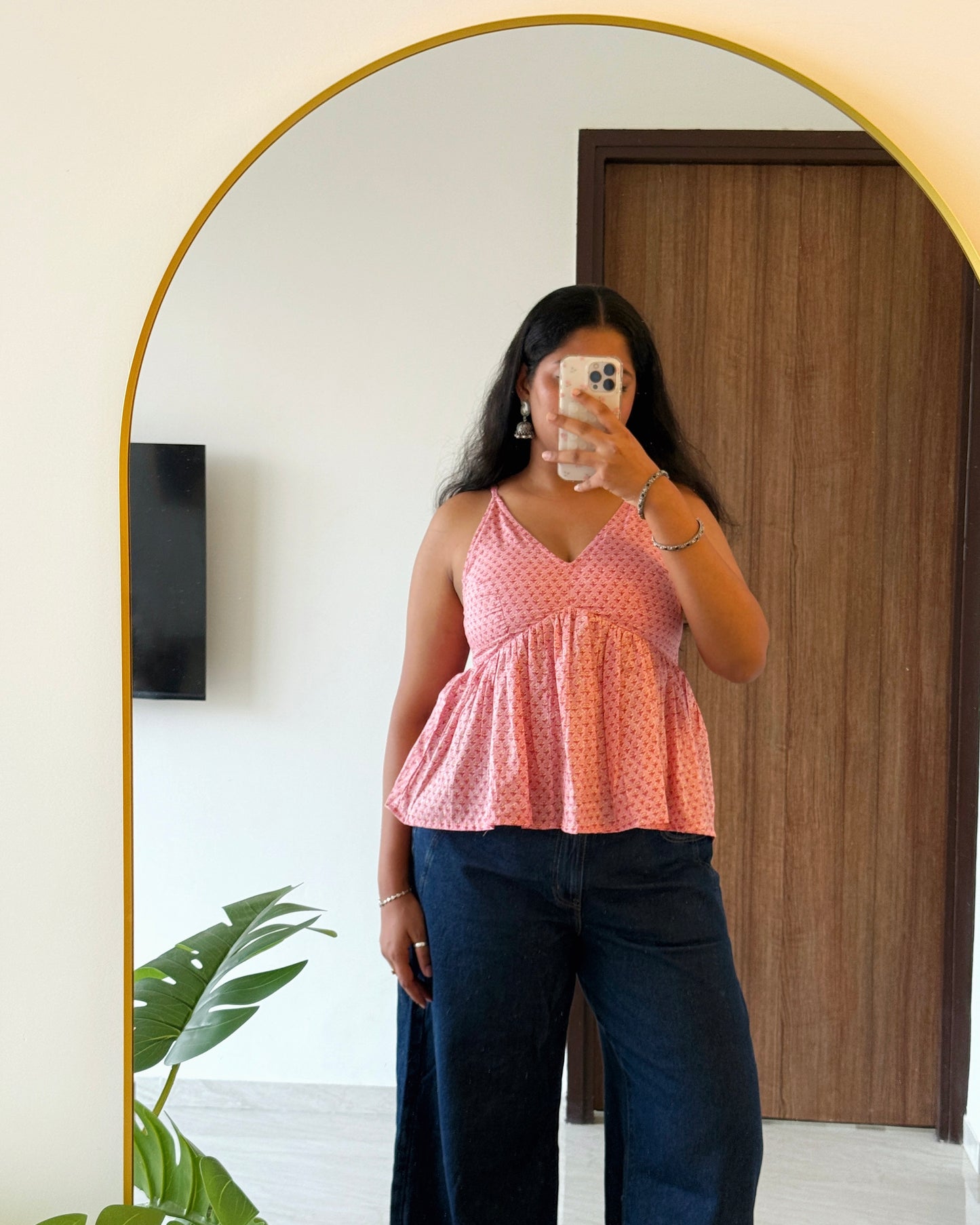 Pankhudi V-Neck Peplum Top