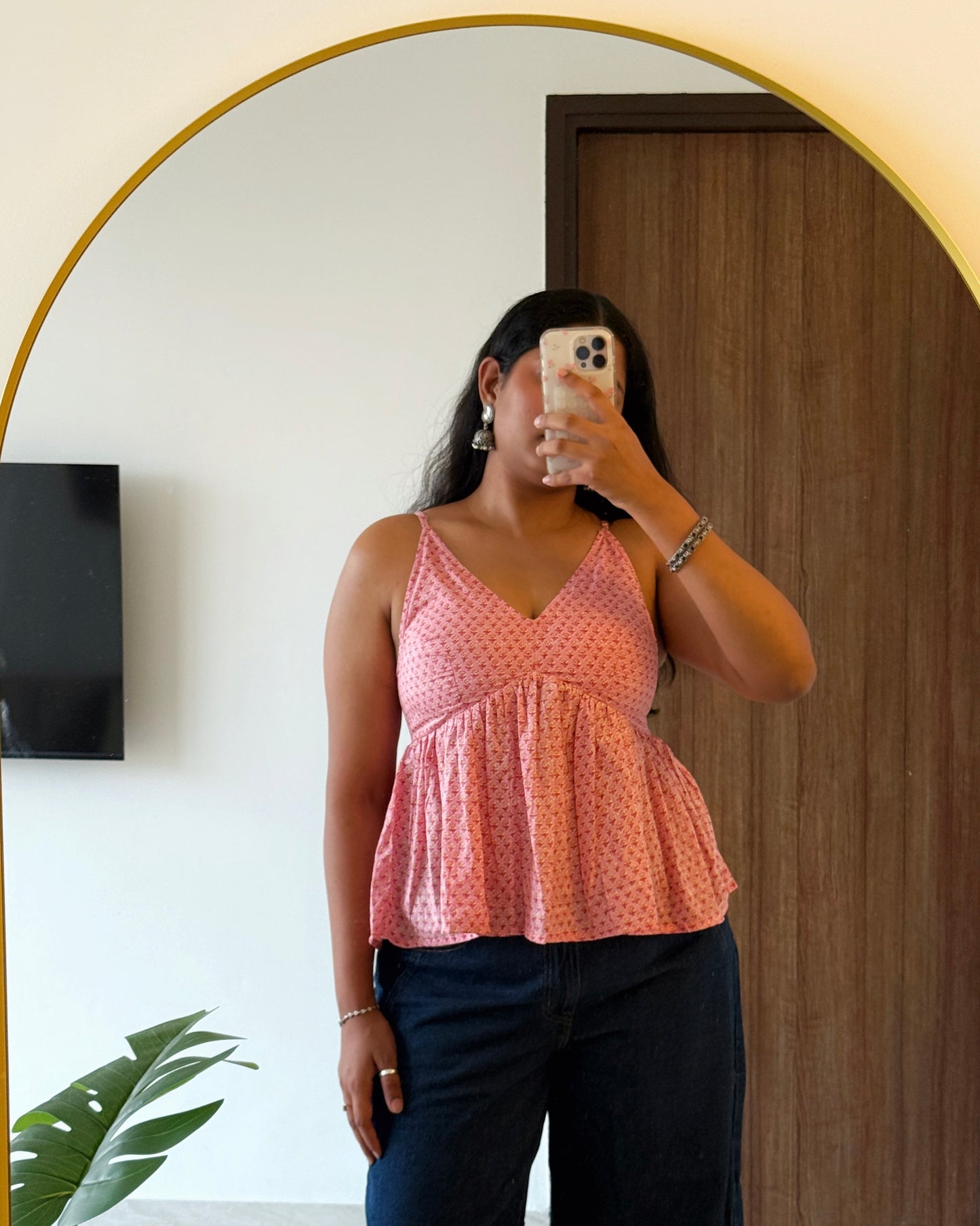 Pankhudi V-Neck Peplum Top