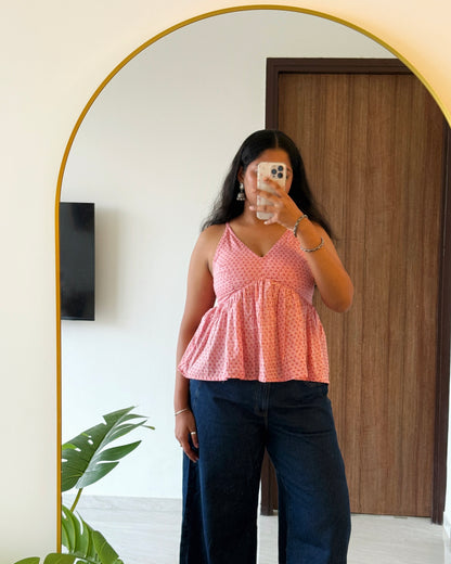 Pankhudi V-Neck Peplum Top
