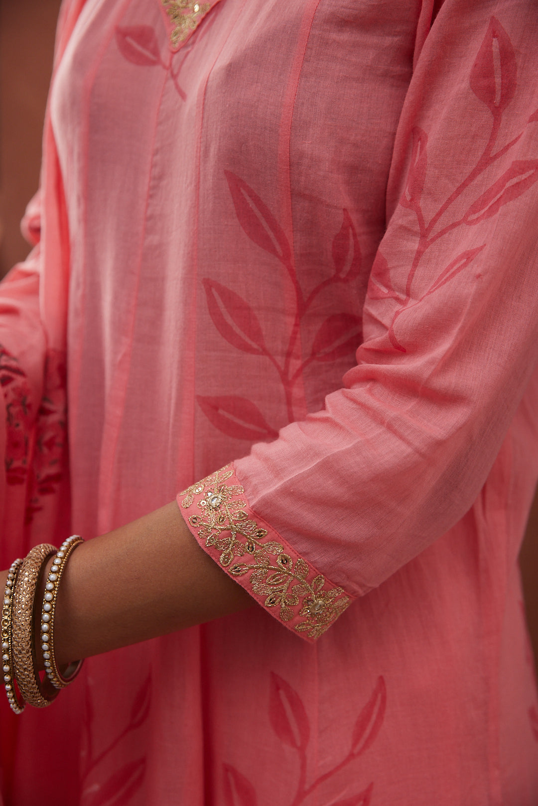 Gulaabi Noor Anarkali Set with Pant & Dupatta (Comes with inner)