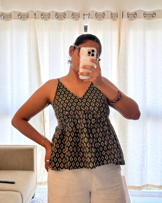 Tulsi V-Neck Peplum Top